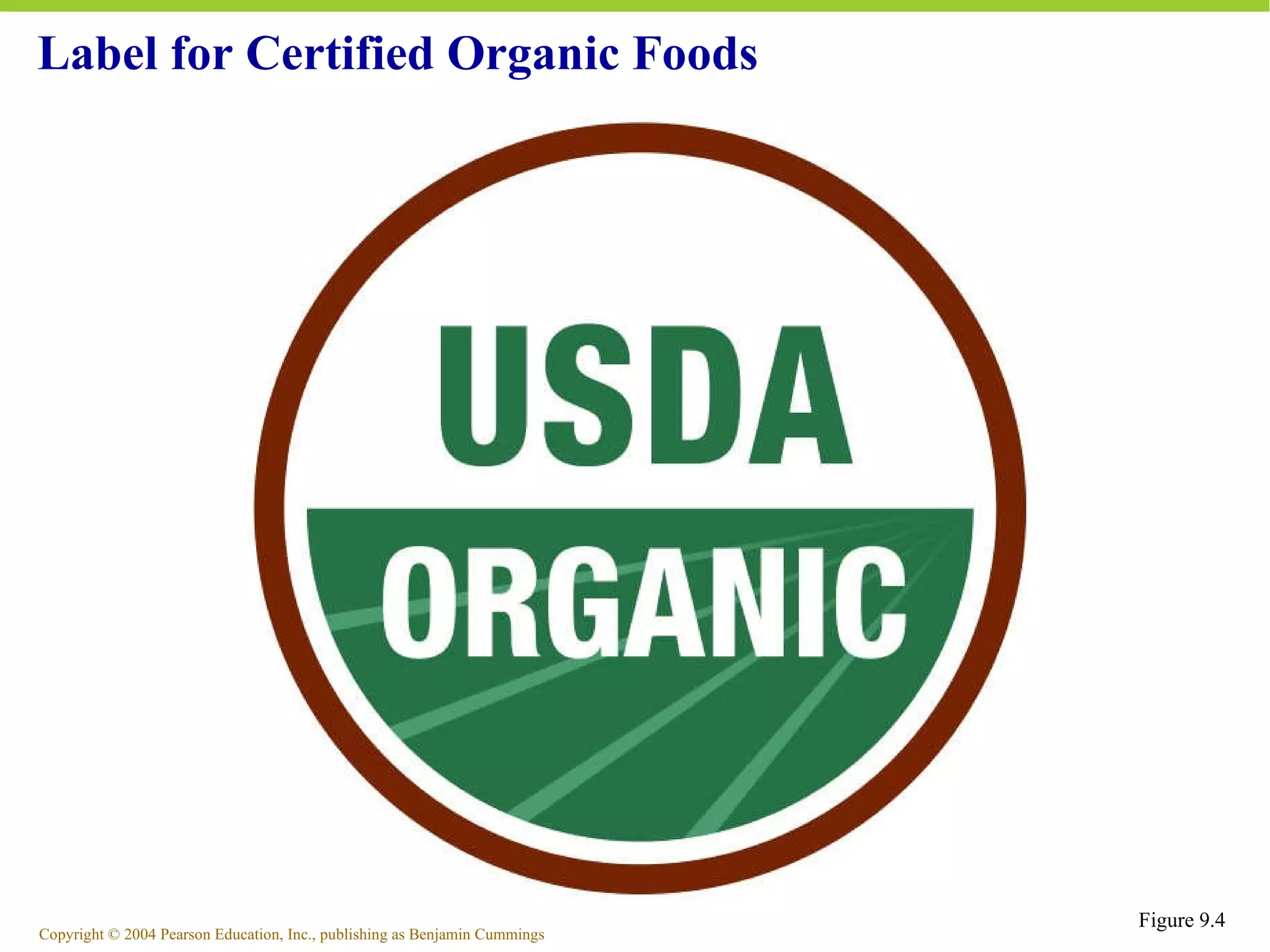 Label for Certified Organic Foods Figure 9.4 