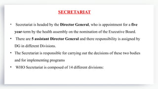 Secretariat Programs health agency -International and in India-around the world | PPTX