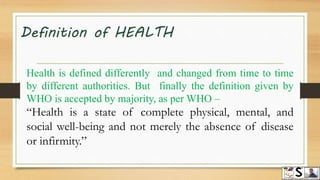Health and concepts of health in english | PPTX