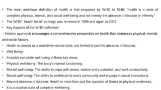 Who Def Health and disease.pptx who health concept | PPTX