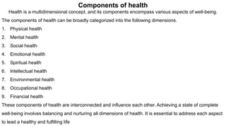 Health and disease.pptx who health concept | PPTX