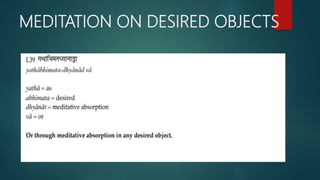 MEDITATION ON DESIRED OBJECTS
 