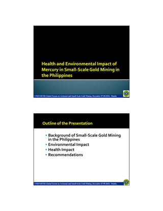 Health and Environmental Impact of Mercury in Small-Scale Gold Mining ...