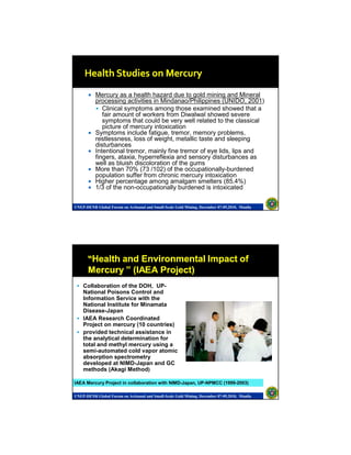 Health and Environmental Impact of Mercury in Small-Scale Gold Mining ...