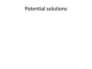 Potential solutions