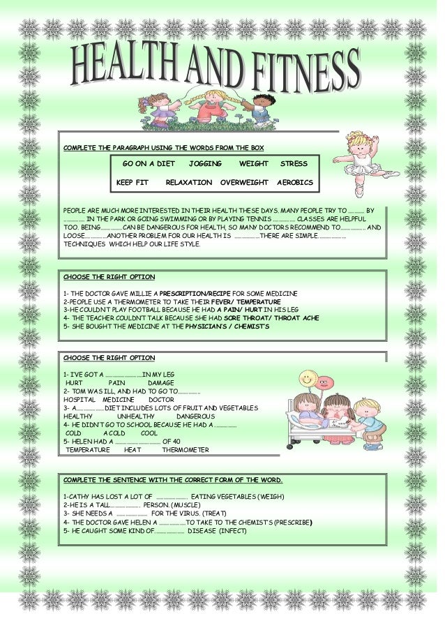 Jimmy: Health And Fitness Paragraph