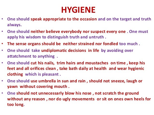 Health and hygiene