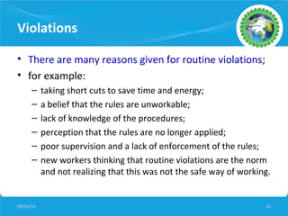 Safety Is Not Routine Health and safety culture | PPT
