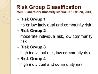Health and safety in microbiological practices | PPTX