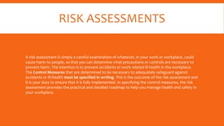 Examining Risks Health and Safety Risk Assessments | PPTX