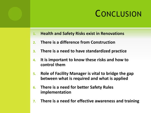 Curated visual reference: Health And Safety Risks In Buildings Renovation Project Pptx Photo Inspiration