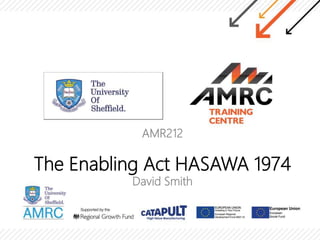 AMR212
The Enabling Act HASAWA 1974
David Smith
 