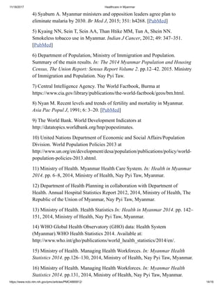 Health and Sustainable Development in Myanmar | PDF