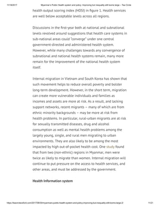 Health and Sustainable Development in Myanmar | PDF
