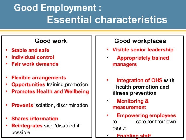 characteristics of a good worker good employee characteristics