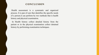 Health assessment | PPTX