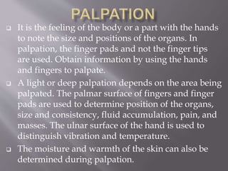 Palping Physical Assessment including history taking and physical examination ...
