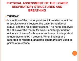 Health assessment and diagnostic assessment of respiratory system | PPTX