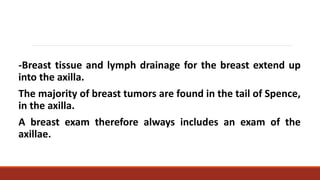 Health assessment on breasts and axillae examination | PPTX
