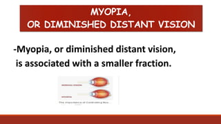 Poor Distance Vision Health assessment on examination of the eyes | PPTX