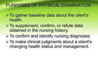Health assessment physical examination | PPTX