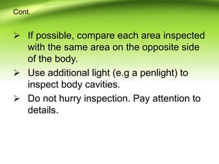 Health assessment physical examination | PPTX