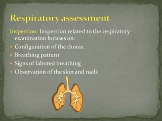 Health assessment physical examination | PPTX