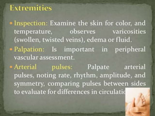 Health assessment physical examination | PPTX