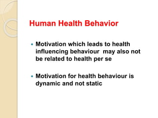 Health behaviour | PPTX