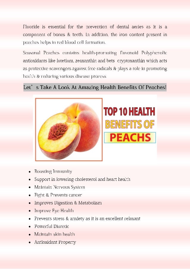 Health benefits and nutrition facts of peaches
