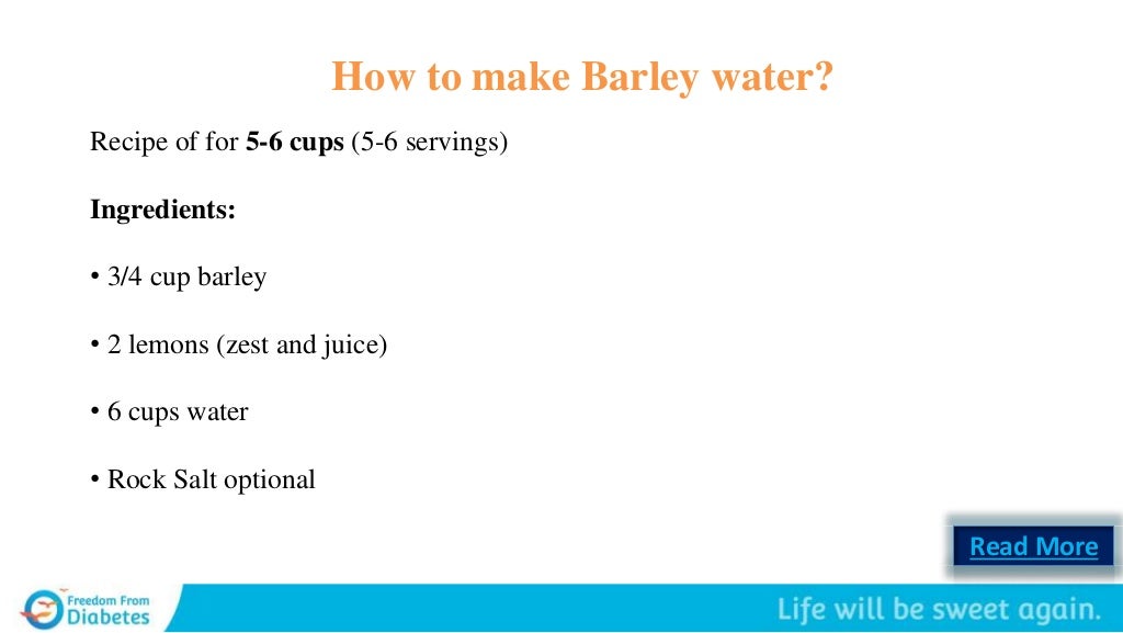 Health benefits of Barley water for diabetics
