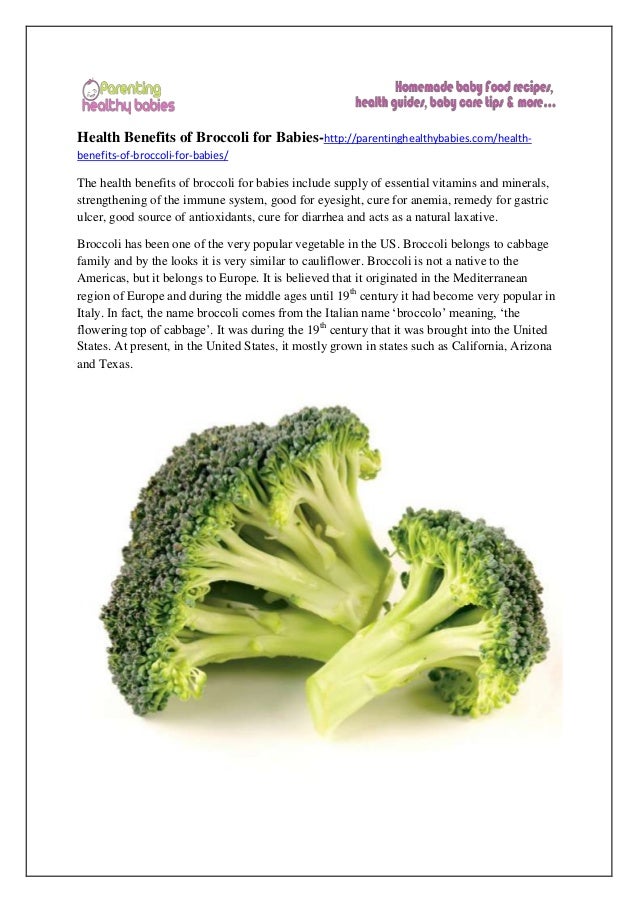 broccoli is good for baby