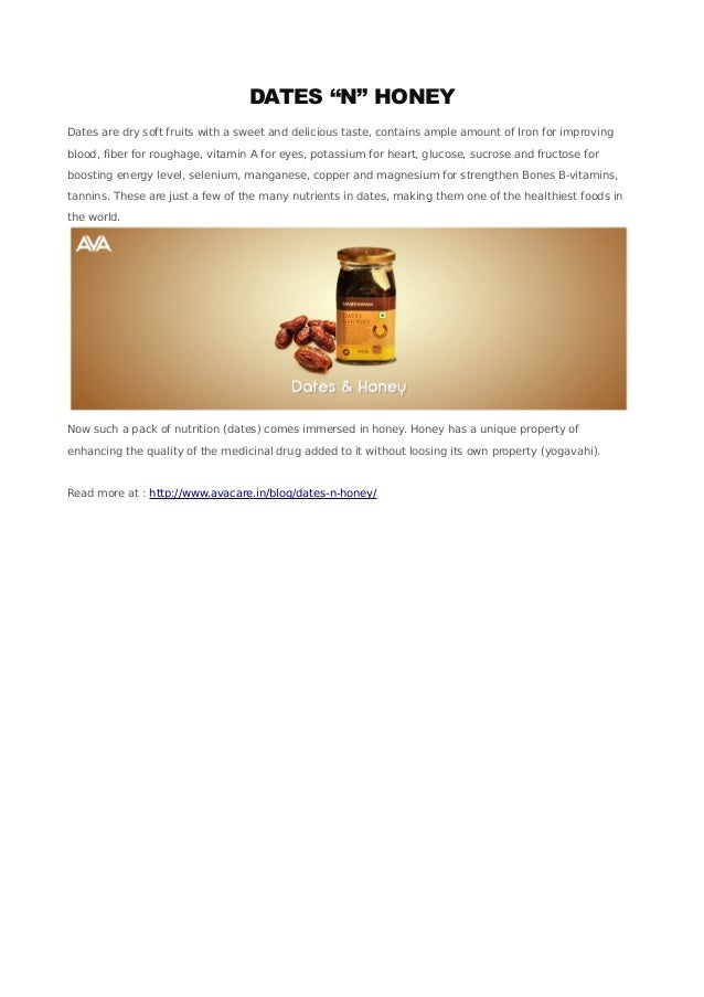 Health Benefits of Dates and Honey