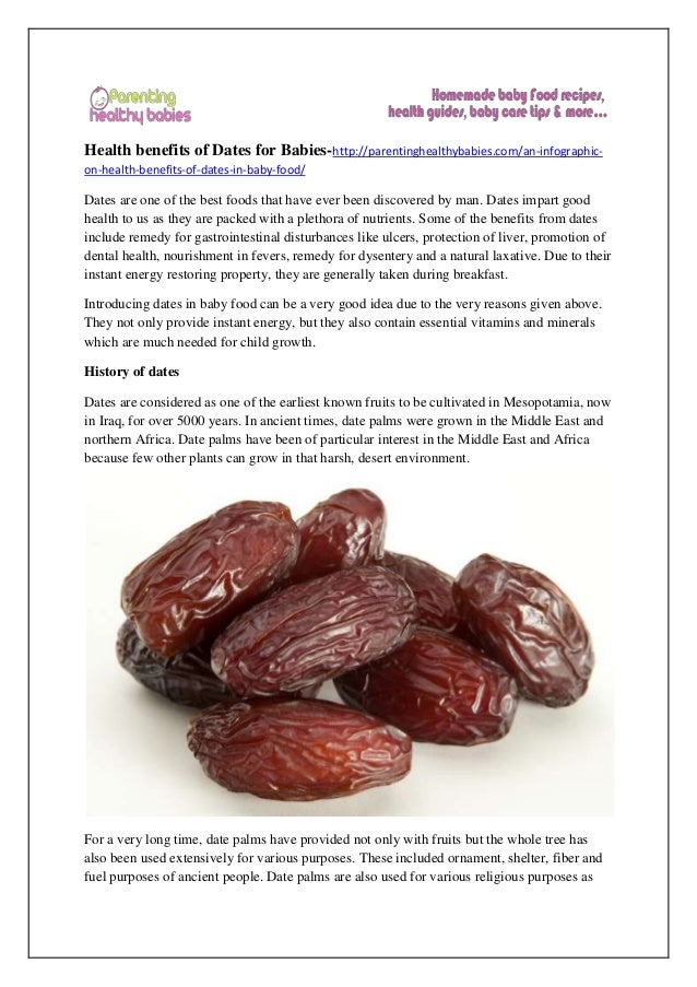 Are Dates Healthy for Babies?