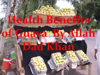 Health Benefits
of Guava By Allah
Dad Khan
 