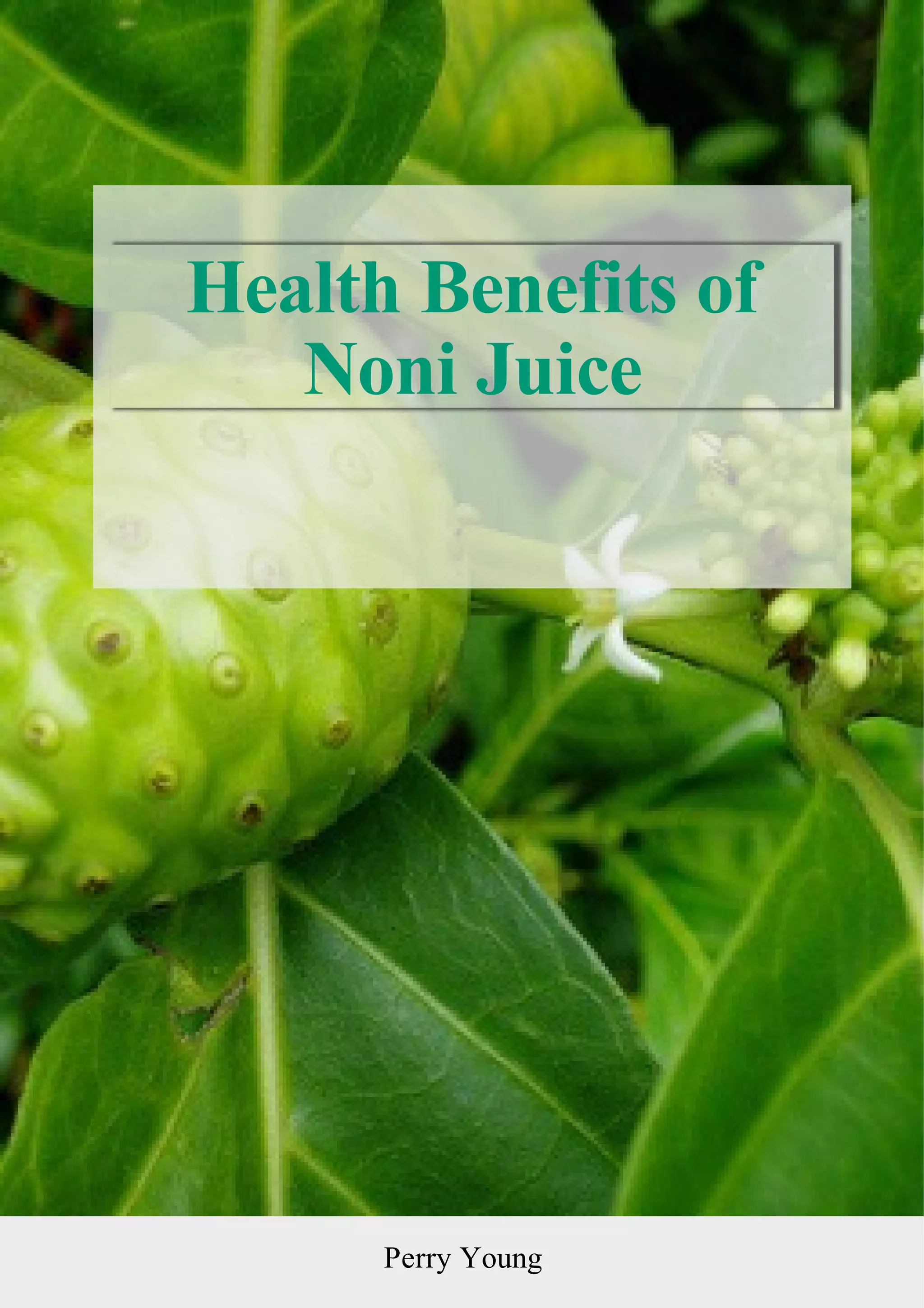 Health benefits of noni juice PDF
