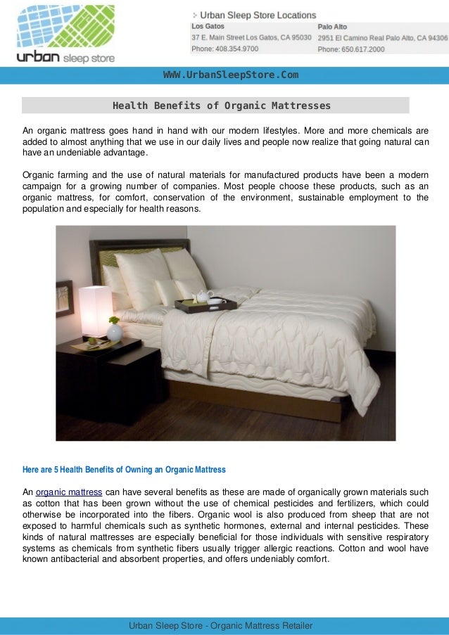 Health benefits of organic mattresses!