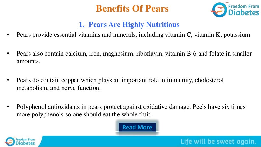 Top 7 Benefits of Pears For Diabetes