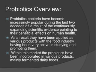 Health benefits of probiotics | PPTX