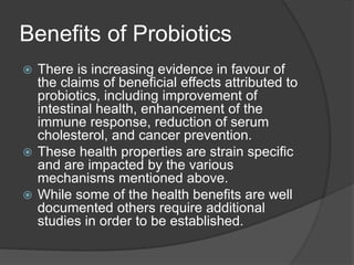 Health benefits of probiotics | PPTX
