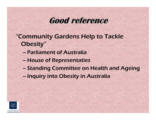 Health Benefits of School and Community Gardens | PDF