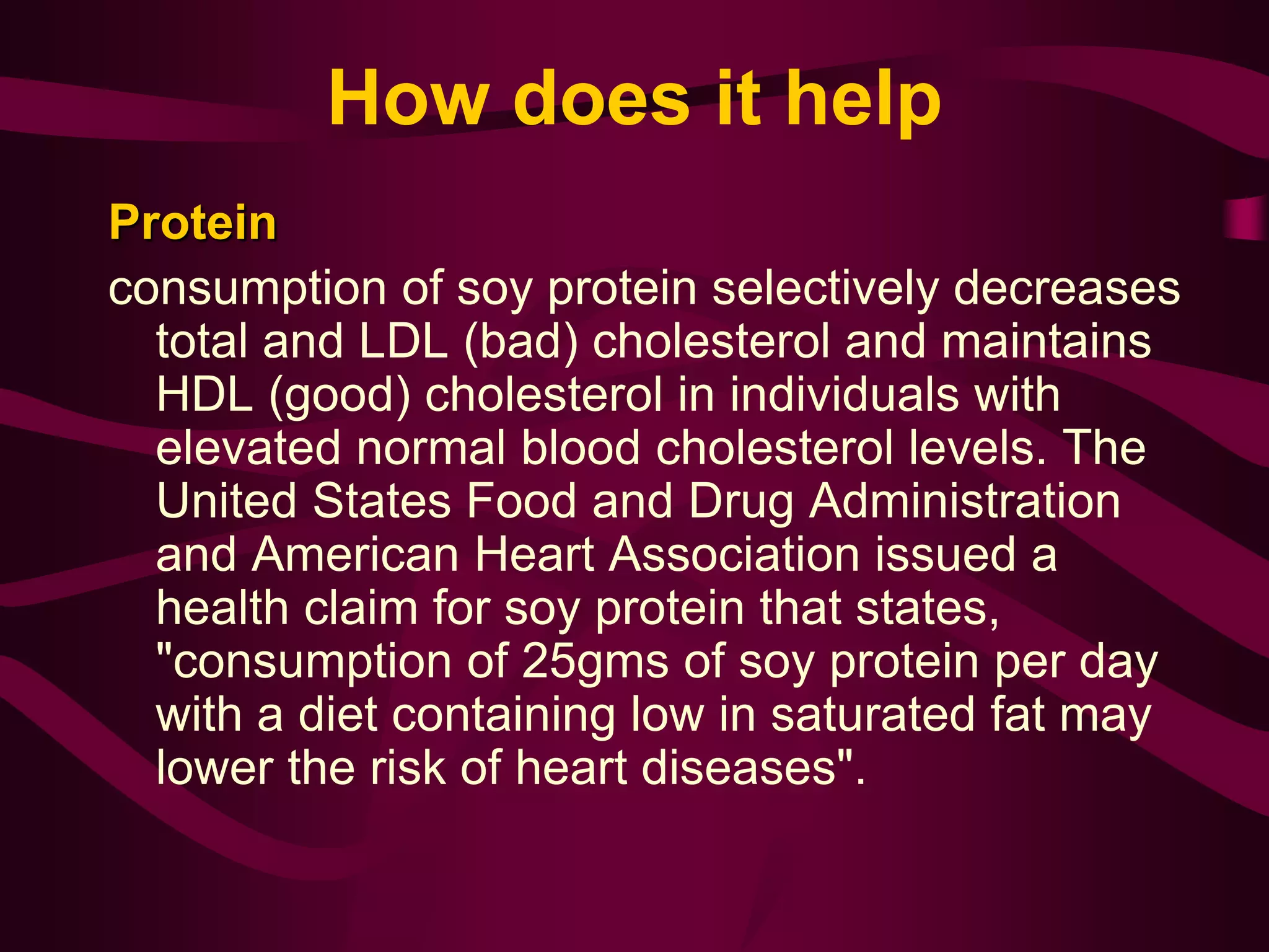 Health benefits of soybean | PPT