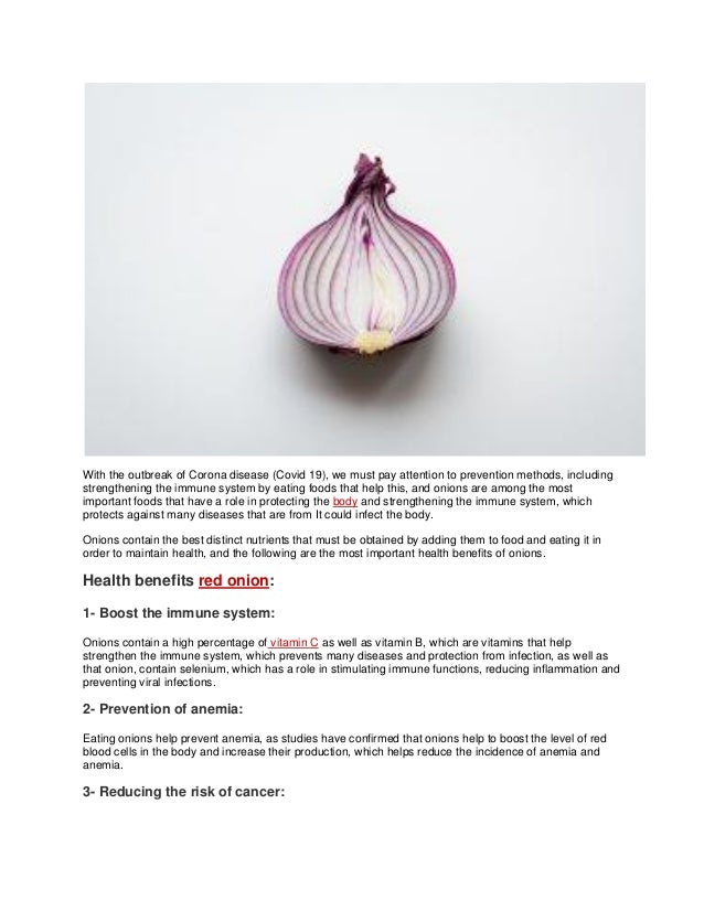 Health benefits red onion