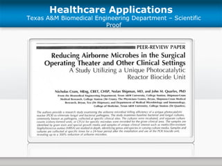 Healthcare Applications Texas A&M Biomedical Engineering Department – Scientific Proof 