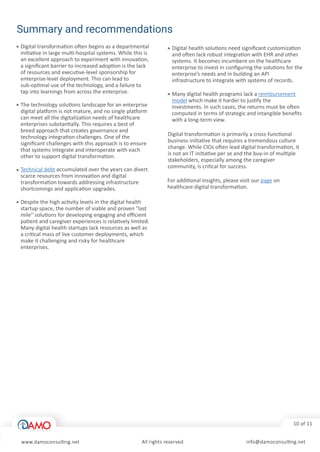 Healthcare Digital Transformation - A primer for healthcare executives ...