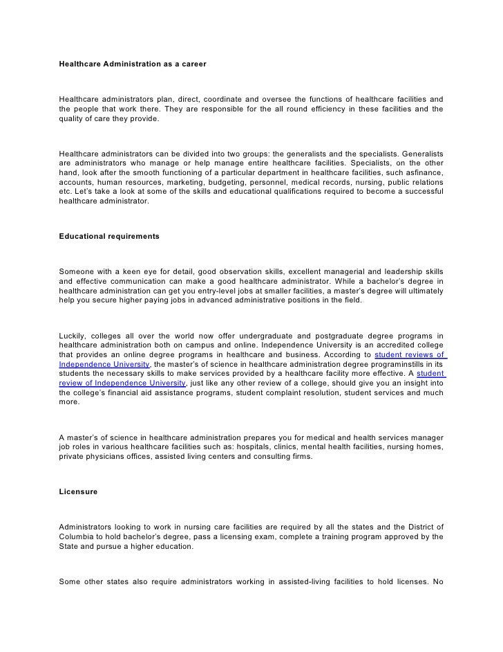 healthcare administration as a career healthcare administrator jobs