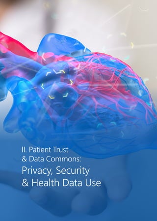 II. Patient Trust
& Data Commons:
Privacy, Security
& Health Data Use
 
