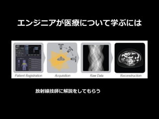 エンジニアが医療について学ぶには
放射線技師に解説をしてもらう
 