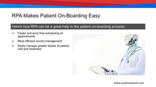 Robotic Process Automation in Healthcare | PDF