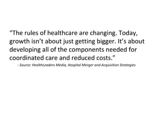 Healthcare Business Survival Through Restructuring Healthcare Business Survival Through Restructuring